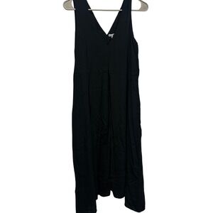 James Perse Dress Womens 0 Black‎ Maxi Dress Sleeveless V-Neck Standard